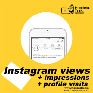 Instagrm views impressions profile visits